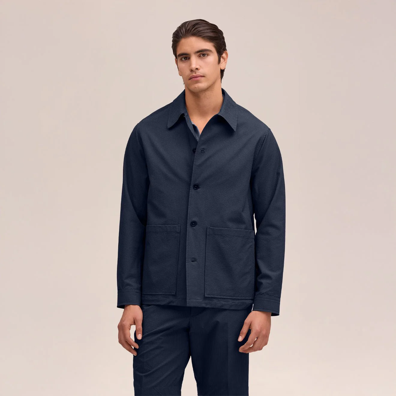 NN07 Blaze Overshirt Navy Blue - Image 5