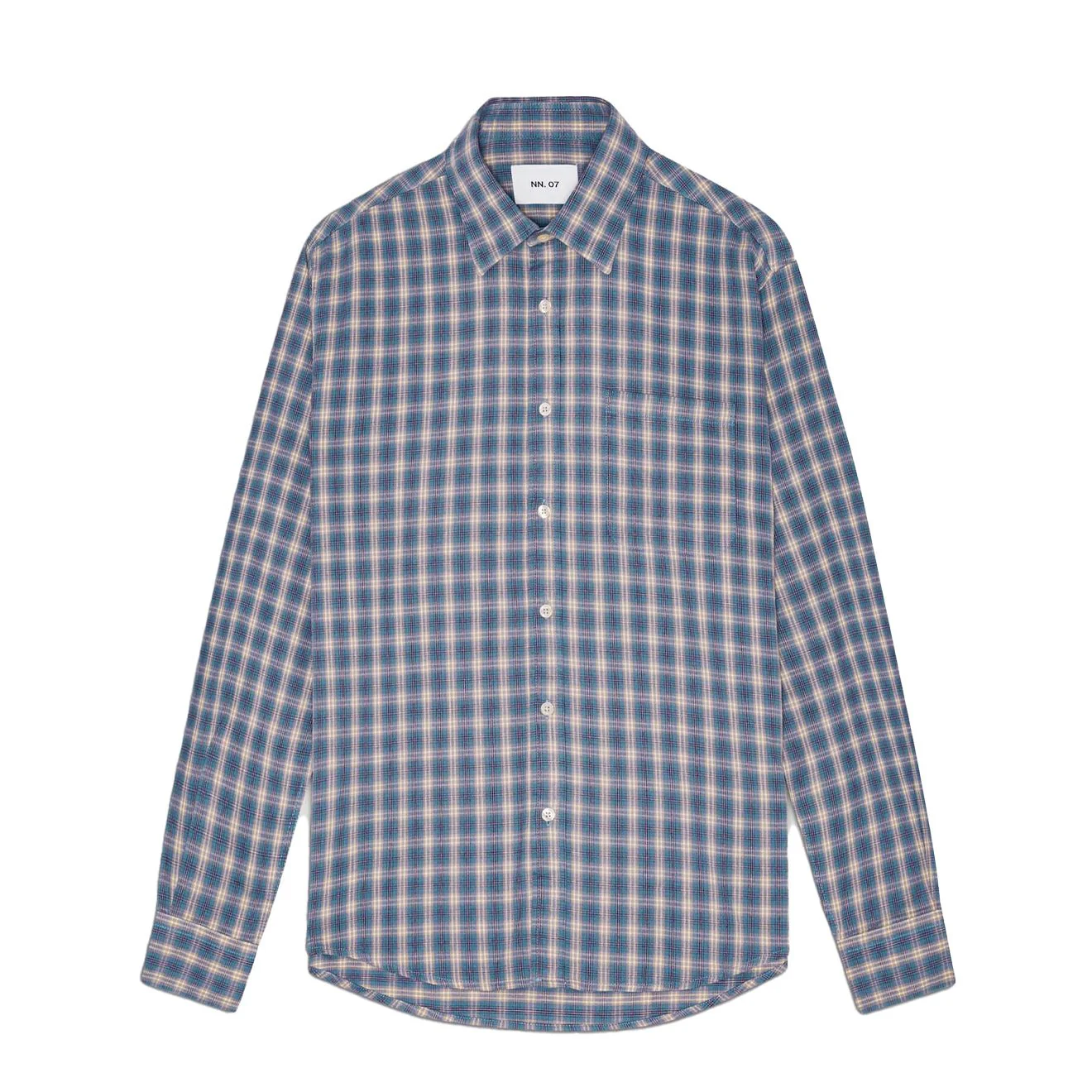 NN07 Deon Flannel Shirt Blue Check