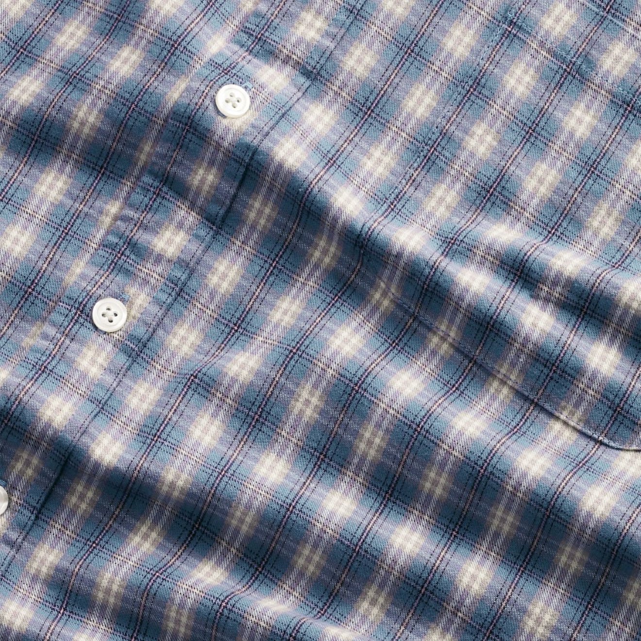 NN07 Deon Flannel Shirt Blue Check - Image 4