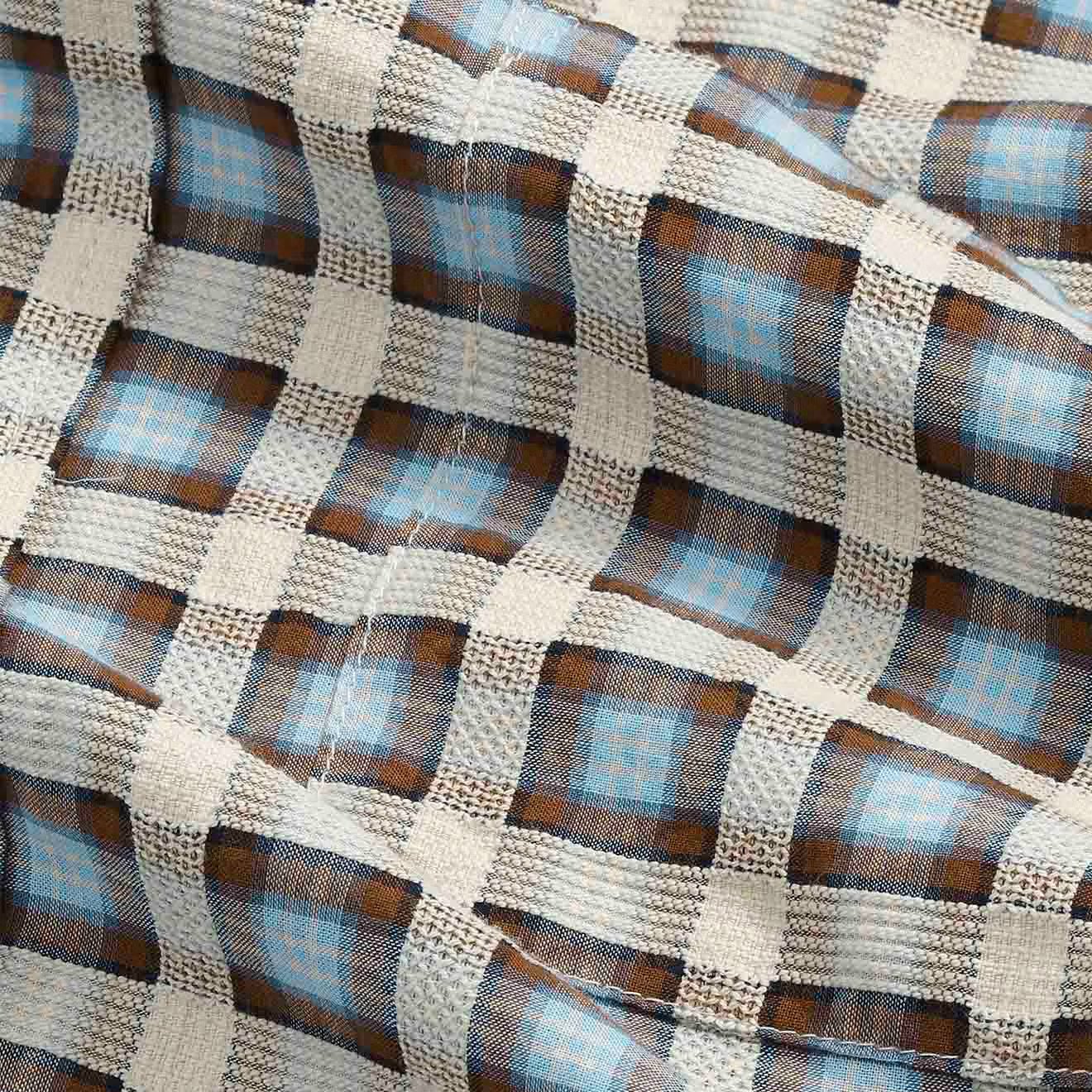 NN07 Deon Shirt Blue Check - Image 4