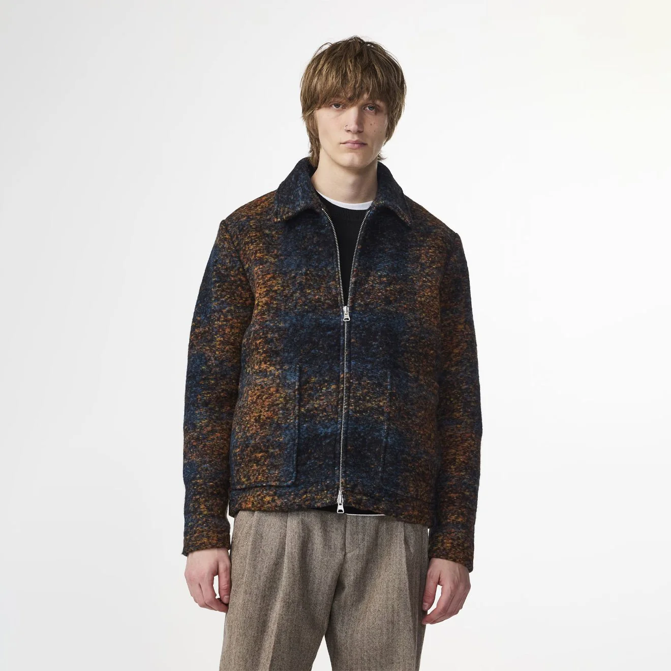 NN07 Gael Jacquard Jacket Blue Multi - Image 2