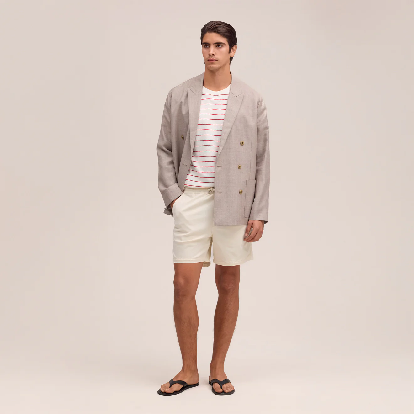 NN07 Gregor Shorts Ivory - Image 2