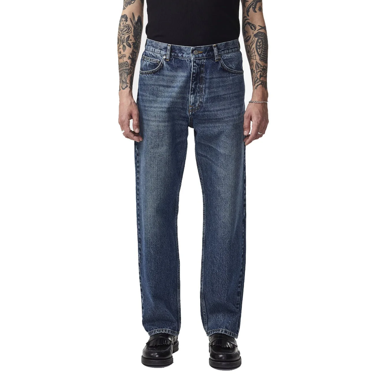 NN07 Otis Straight Leg Relaxed Fit Jeans Stonewashed - Image 3