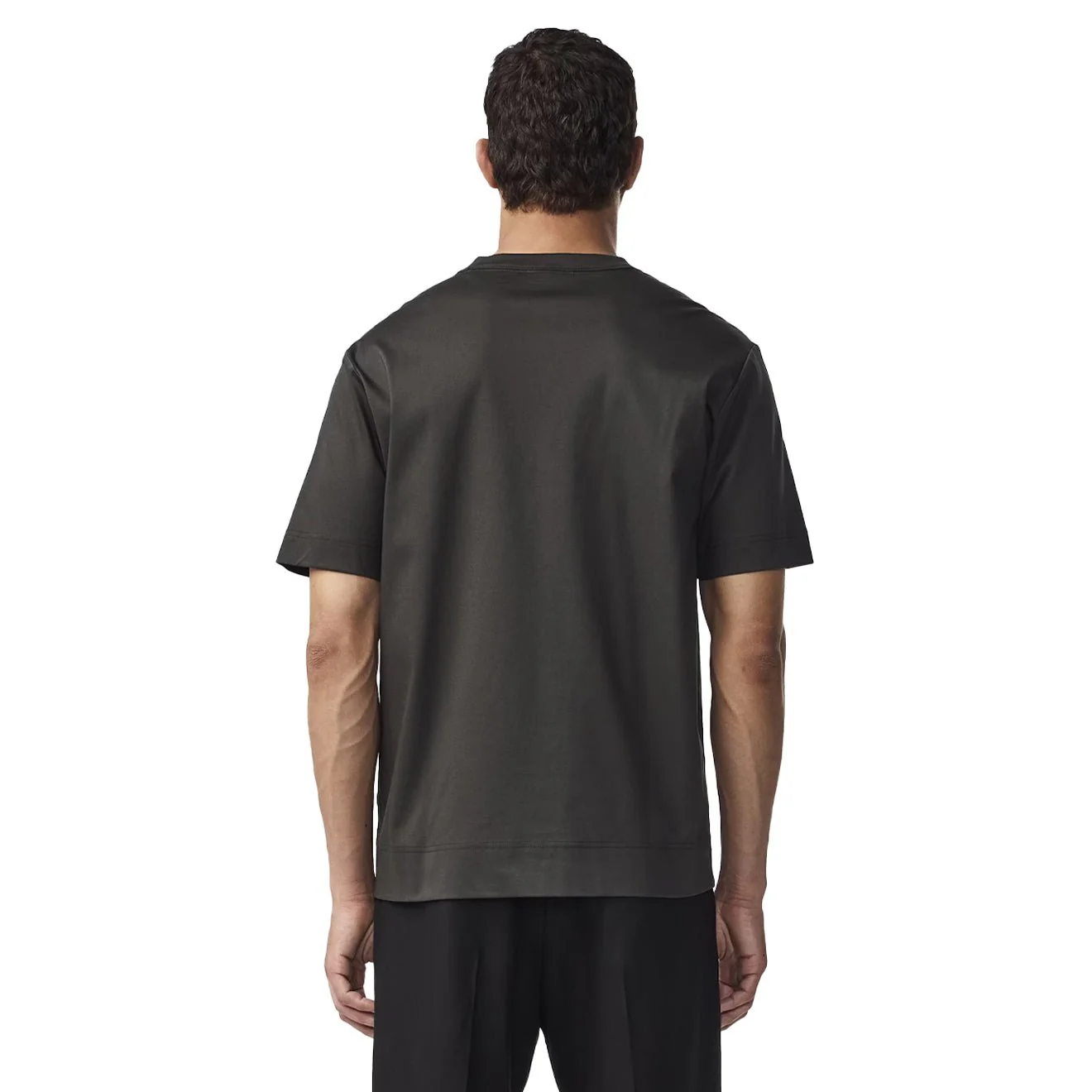 NN07 Pedro Embroidery Organic Cotton T-Shirt Dark Army - Image 3