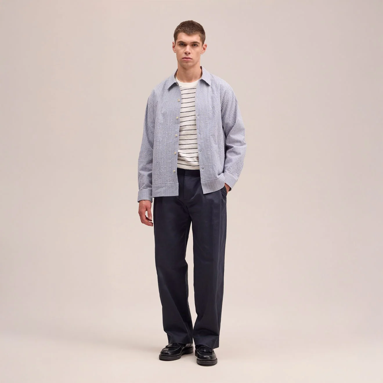 NN07 Reed Overshirt Stone Blue - Image 2