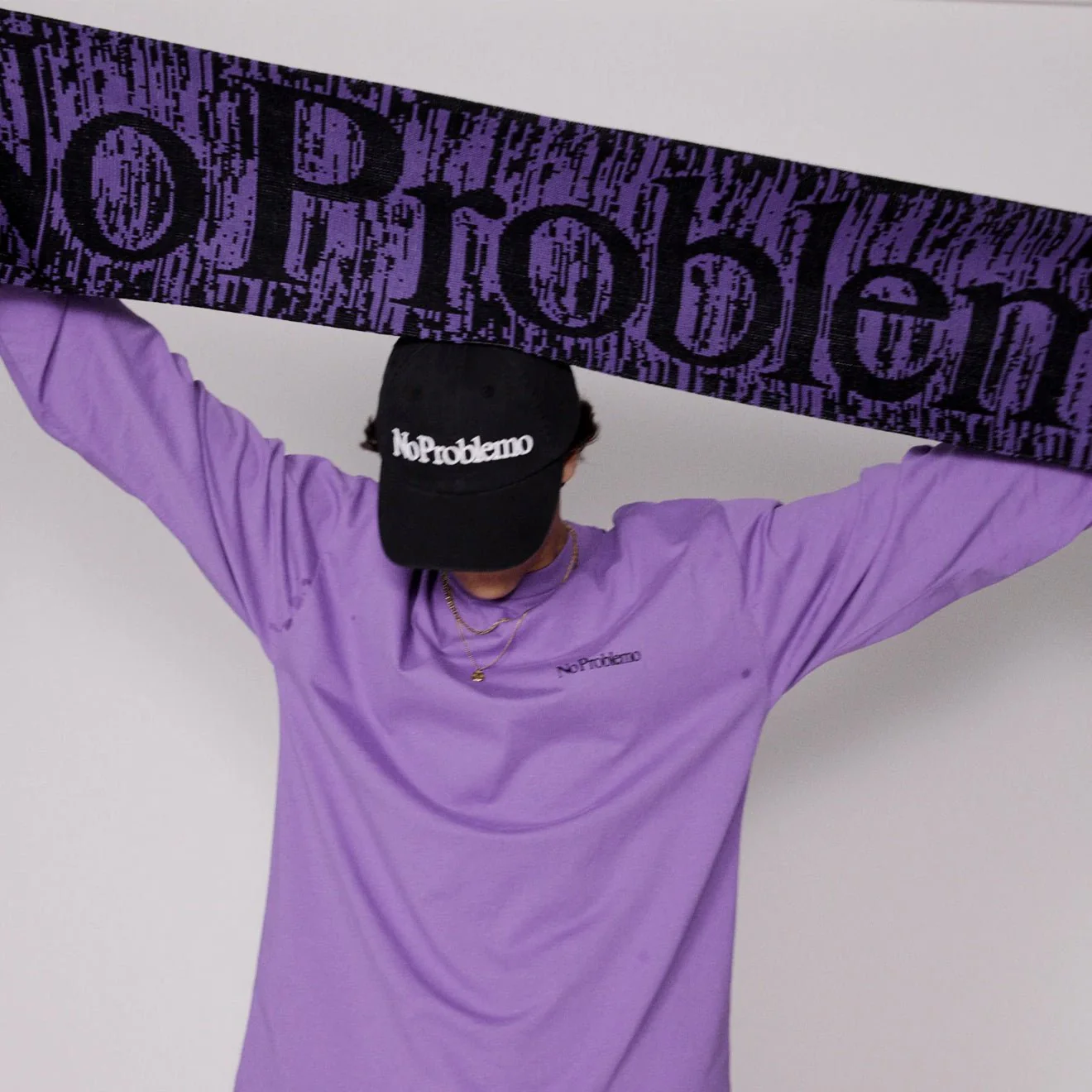 No Problemo Glitch Scarf Lilac - Image 2