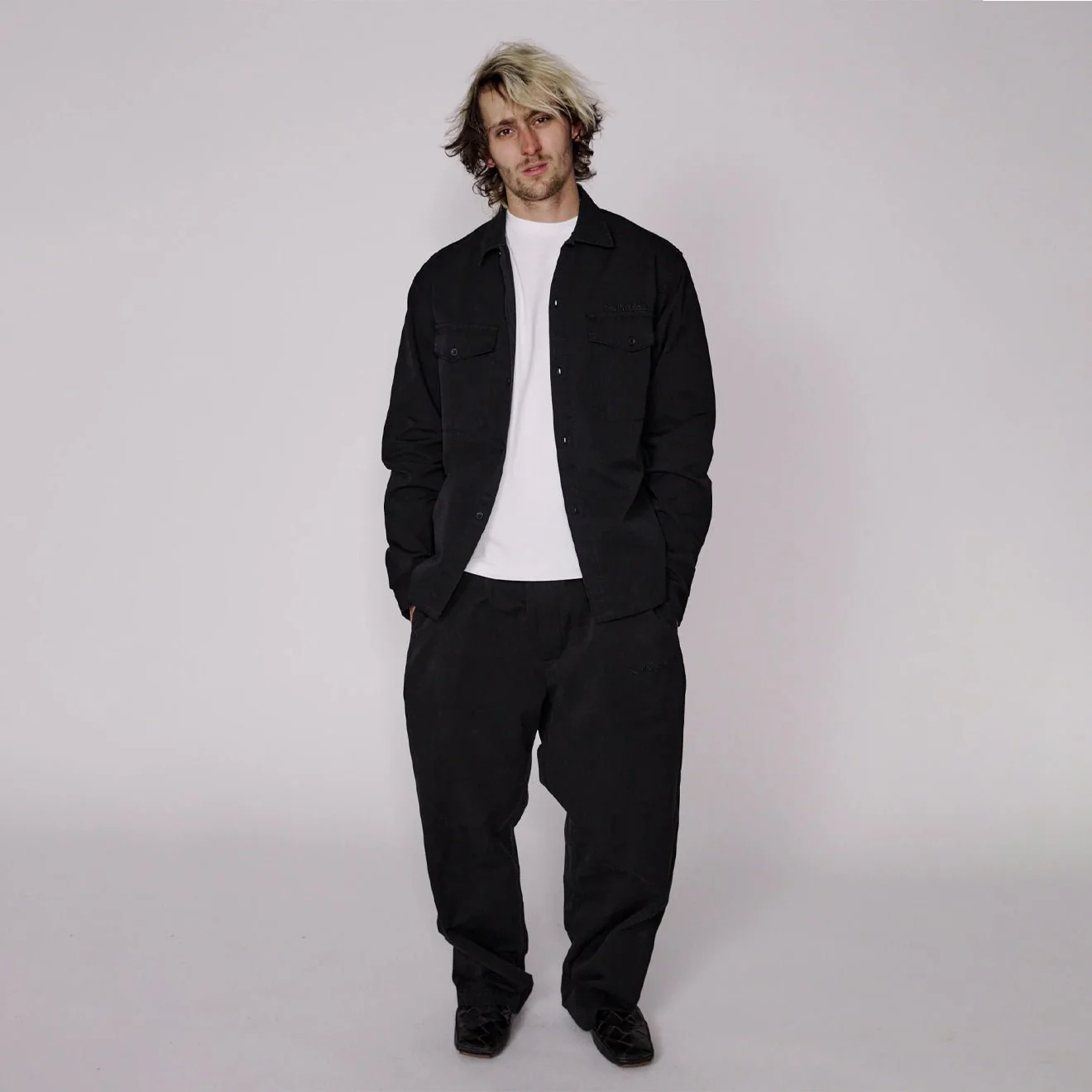 No Problemo Mini Problemo Ripstop L/S Work Shirt Black - Image 3