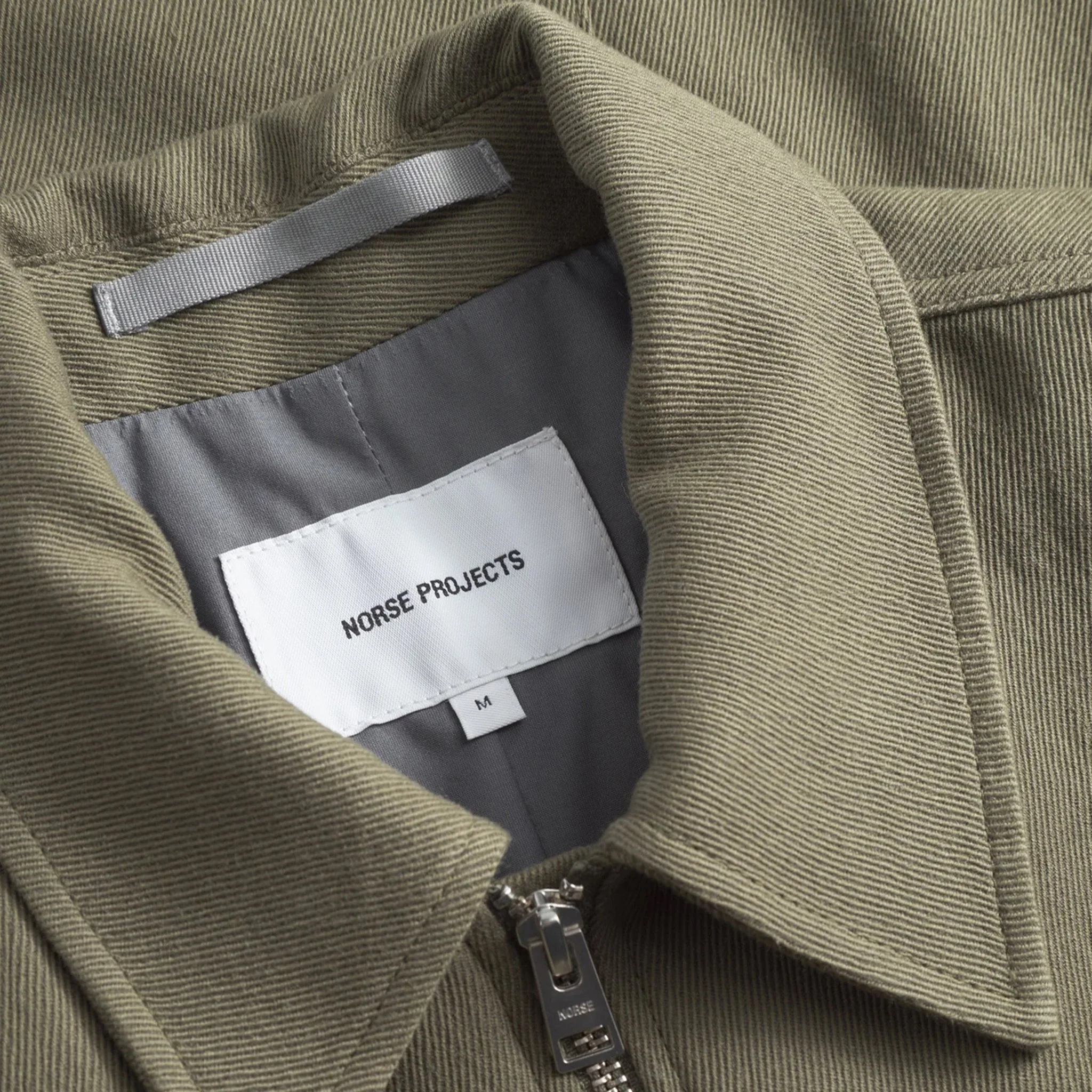 Norse Projects Aksel Cavalry Cotton Wool Windstopper  Jacket Olive Night - Image 2