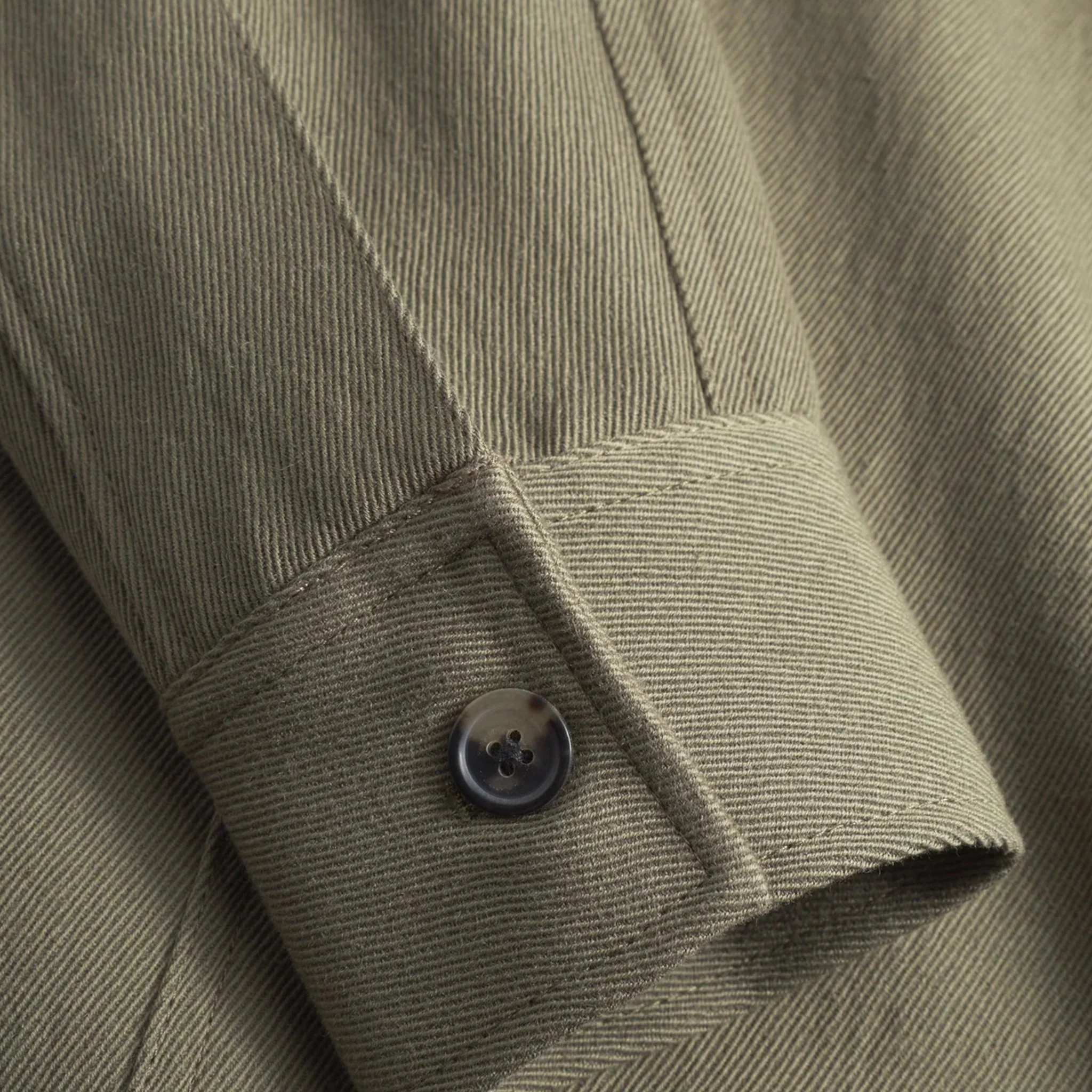 Norse Projects Aksel Cavalry Cotton Wool Windstopper  Jacket Olive Night - Image 3
