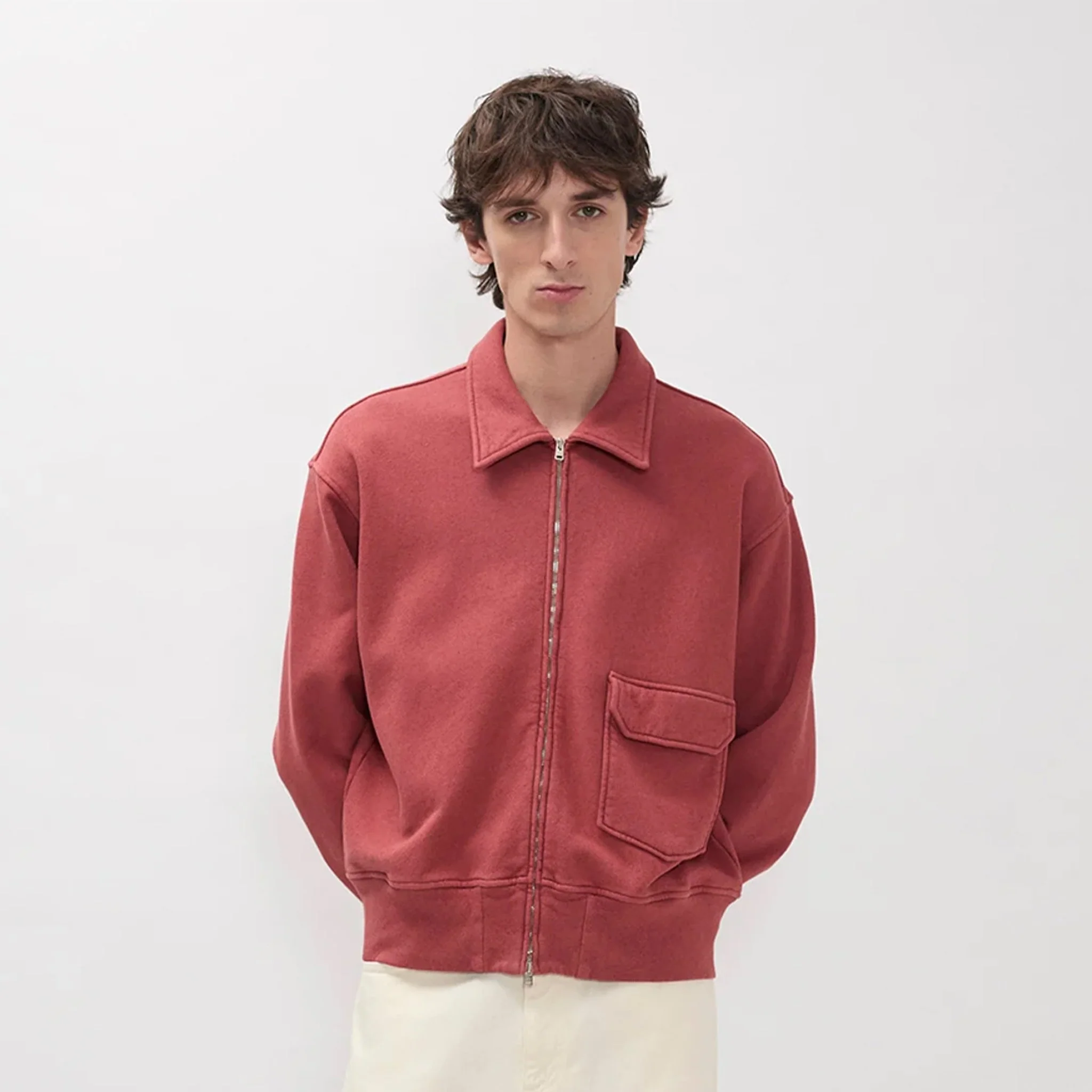 Norse Projects Fynshav Cotton Linen Loopback Jacket Cowhide - Image 3
