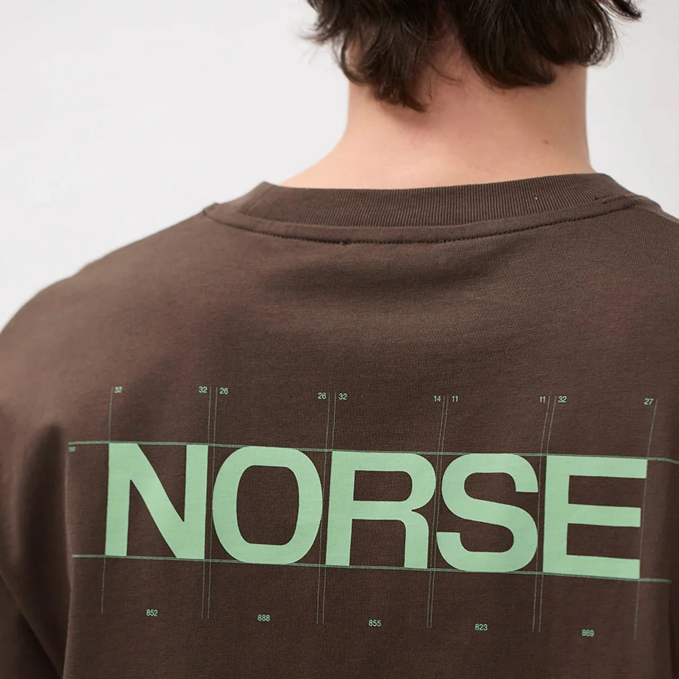 Norse Projects BST Back Print T-shirt Delicioso Brown - Image 4