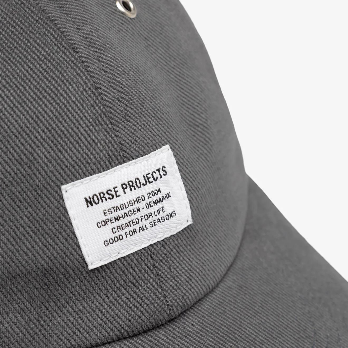 Norse Projects Bull Twill Denim 6-Panel Cap Graphite - Image 2