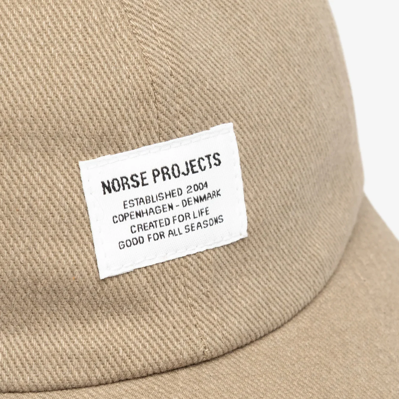 Norse Projects Bull Twill Denim 6-Panel Cap Vetiver - Image 2