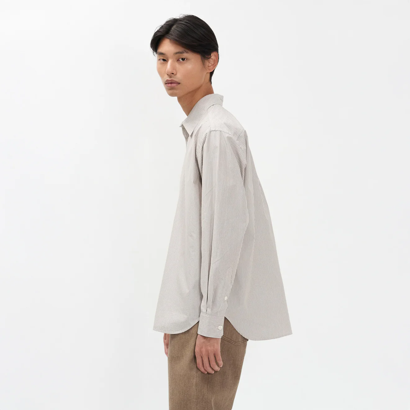 Norse Projects Espevik Fine Oversize Shirt Walnut - Image 4