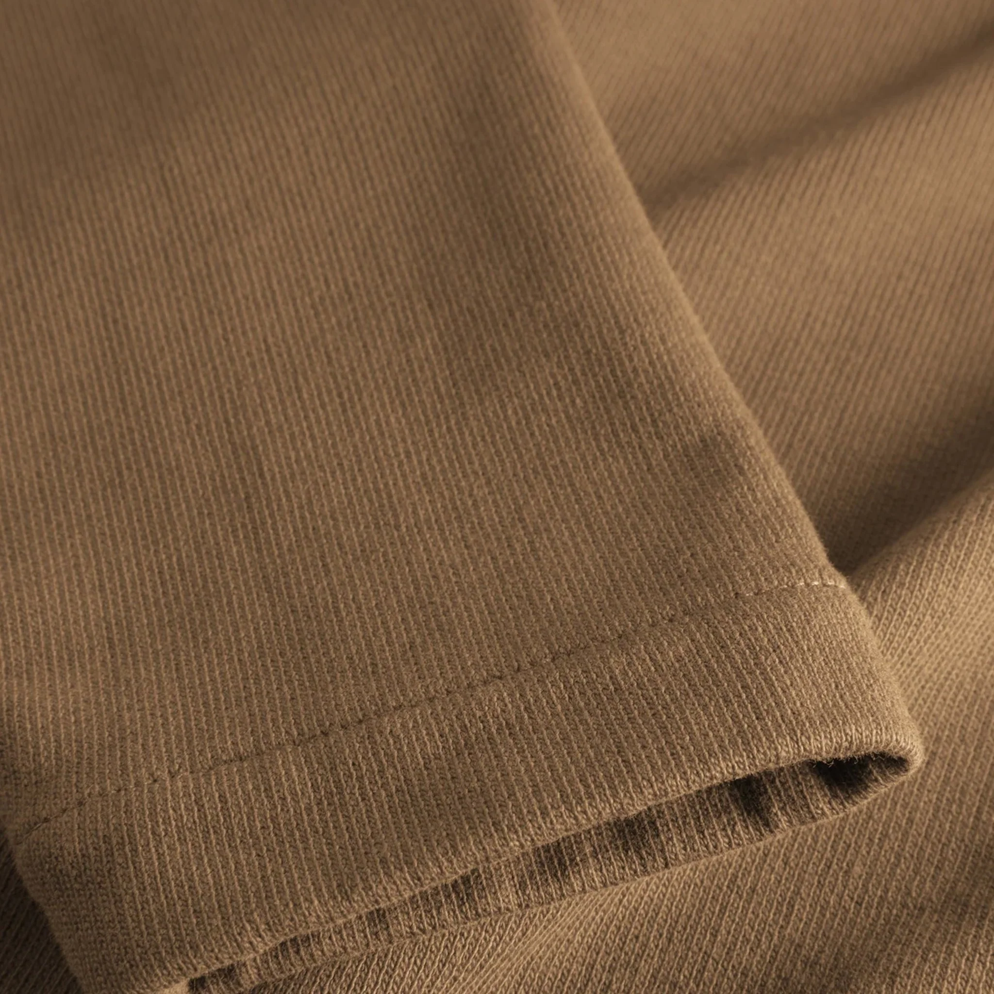 Norse Projects Fraser Relaxed Organic Loopback L/S Polo Oak - Image 4