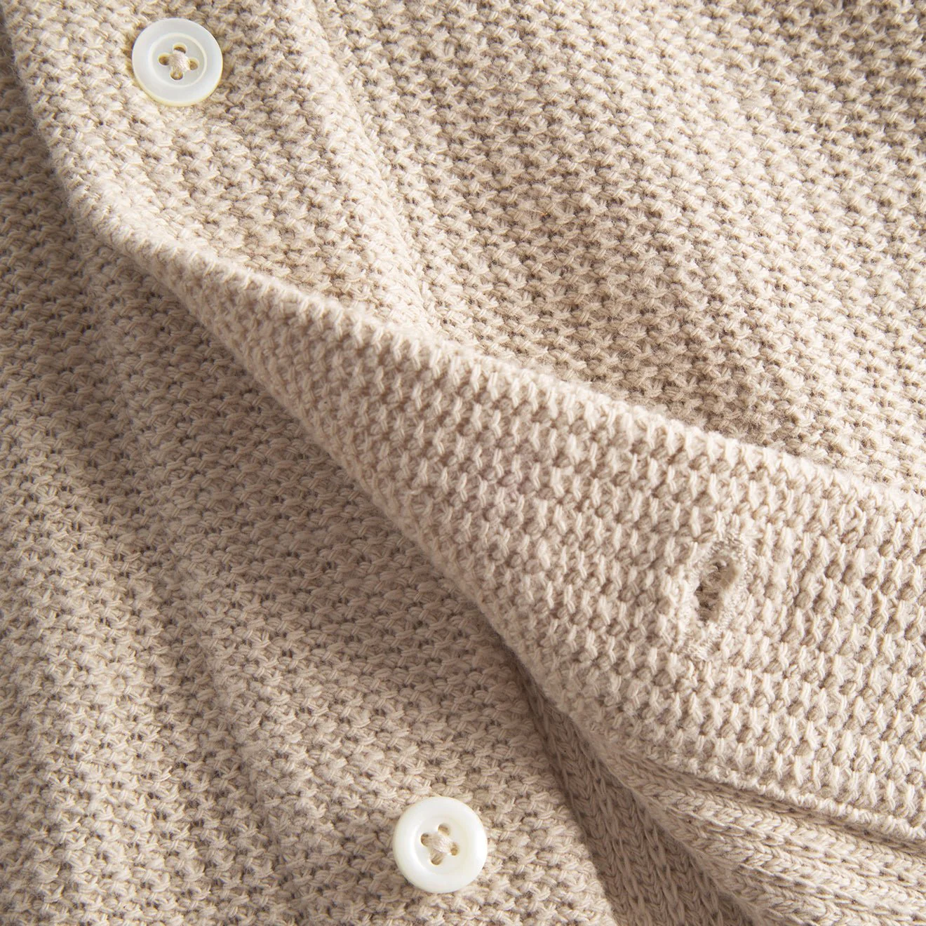 Norse Projects Gustav Crochet Jersey Shirt Oatmeal - Image 4