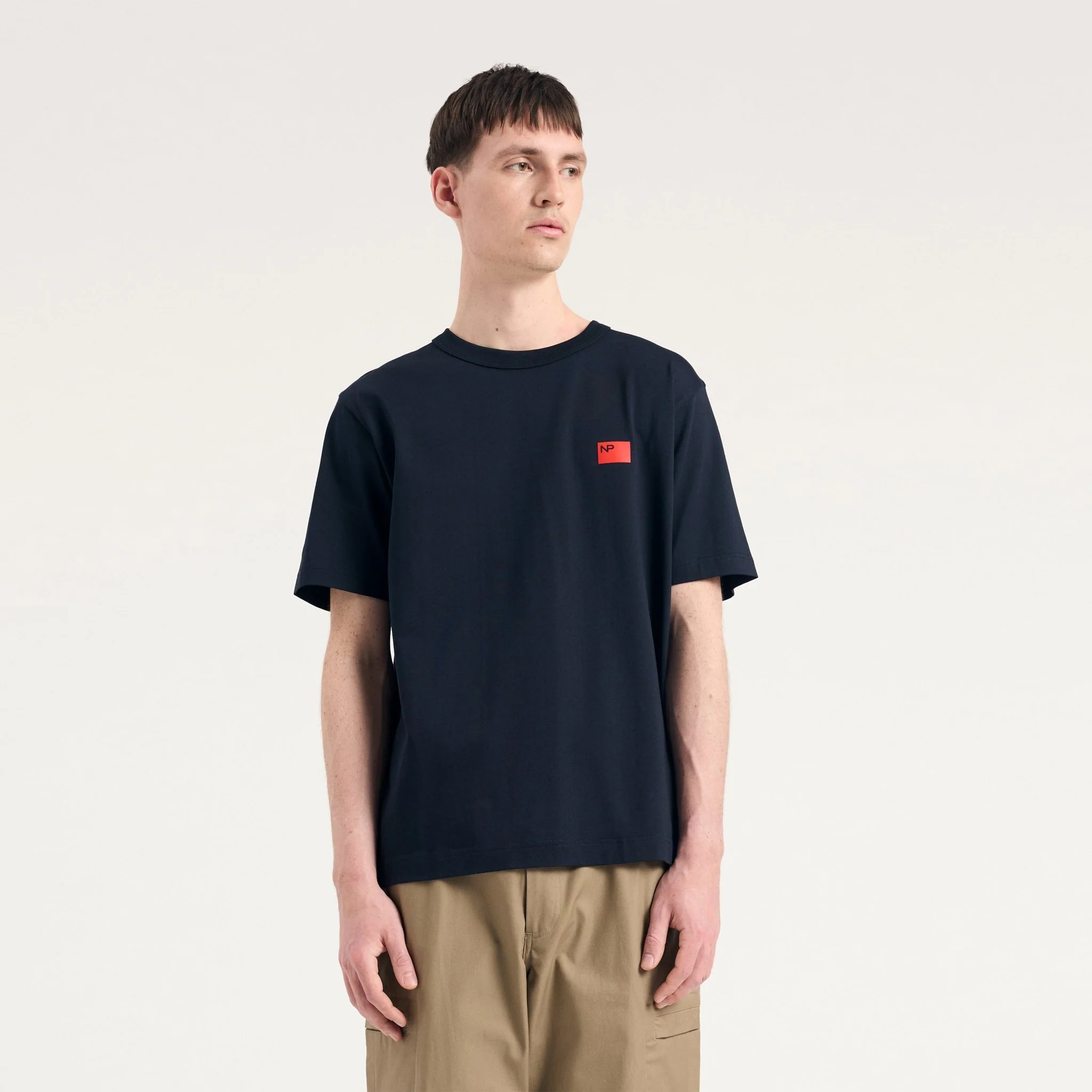 Norse Projects Holger Organic Department Print T-Shirt Dark Navy - Image 7