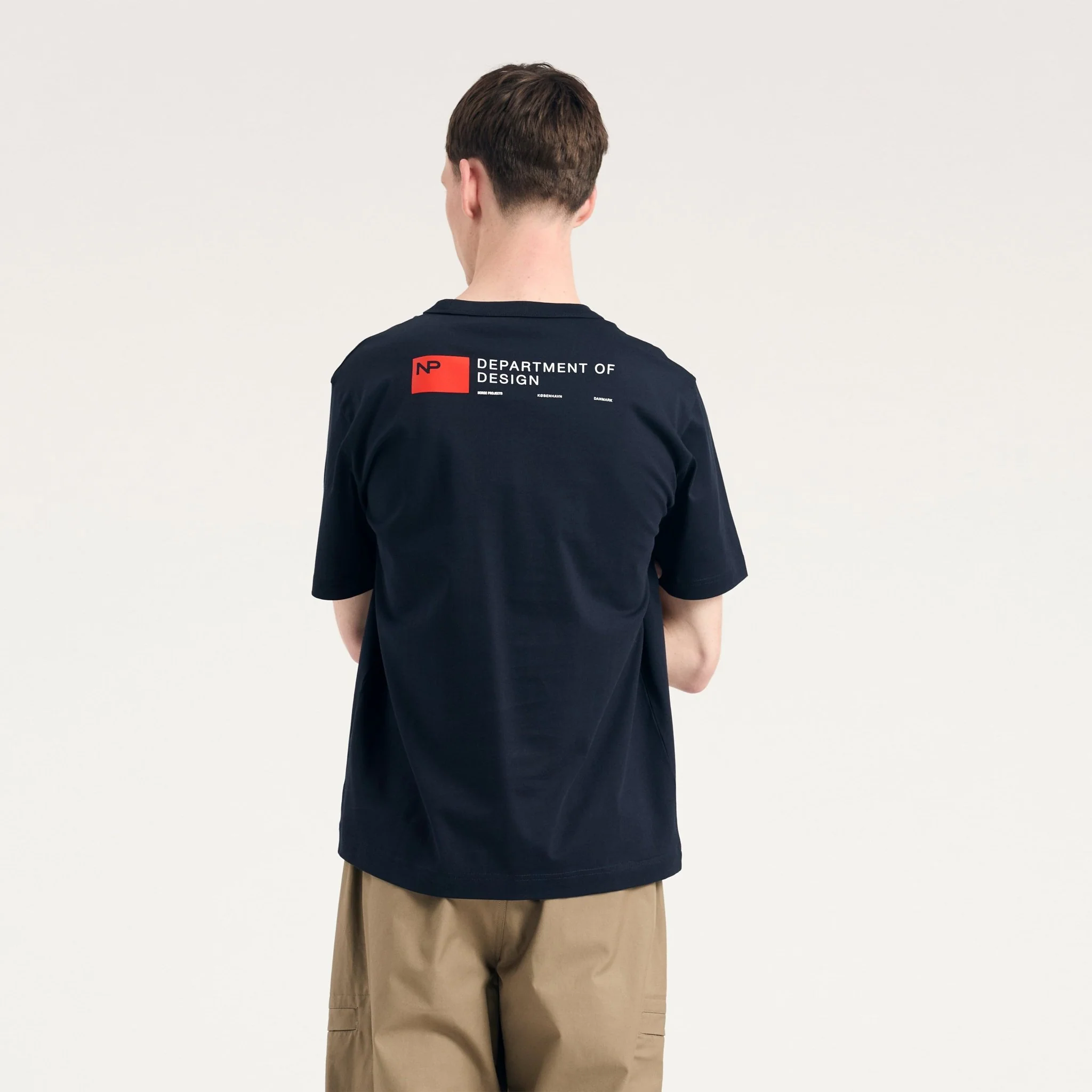 Norse Projects Holger Organic Department Print T-Shirt Dark Navy - Image 8