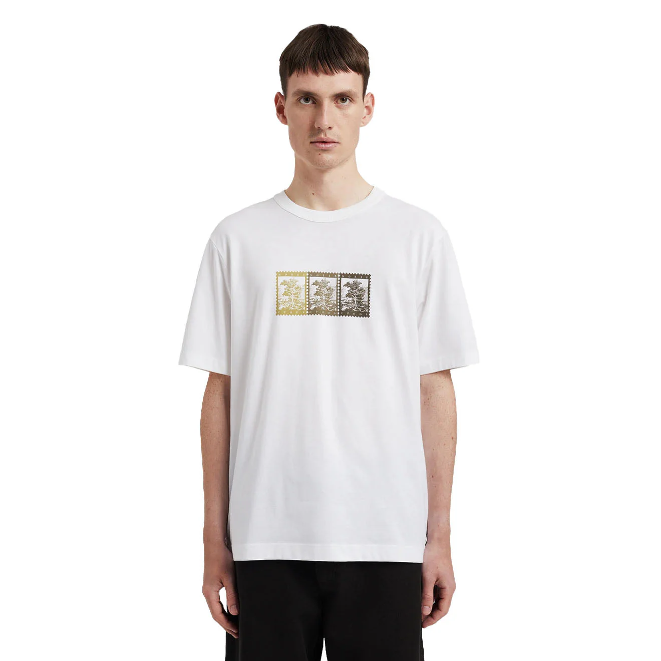 Norse Projects Holger Post Stamp Print T-Shirt White - Image 3