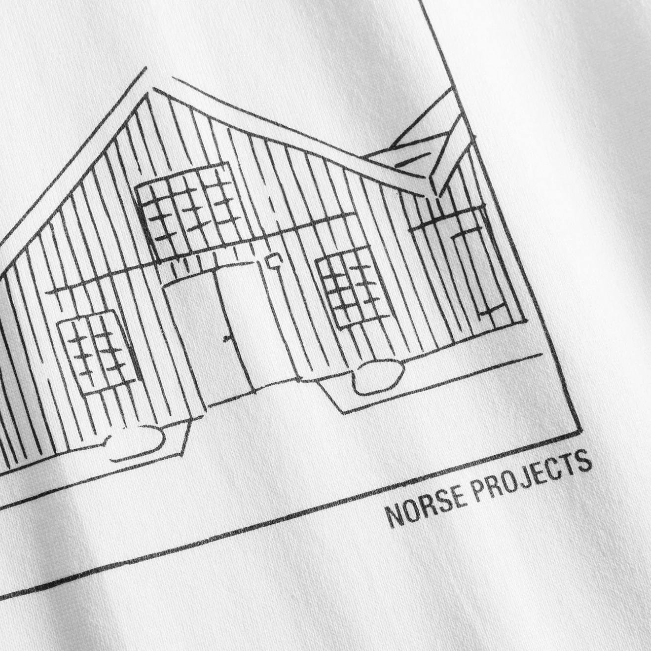 Norse Projects Johannes Organic Kanonbadsvej Print T-shirt White - Image 3