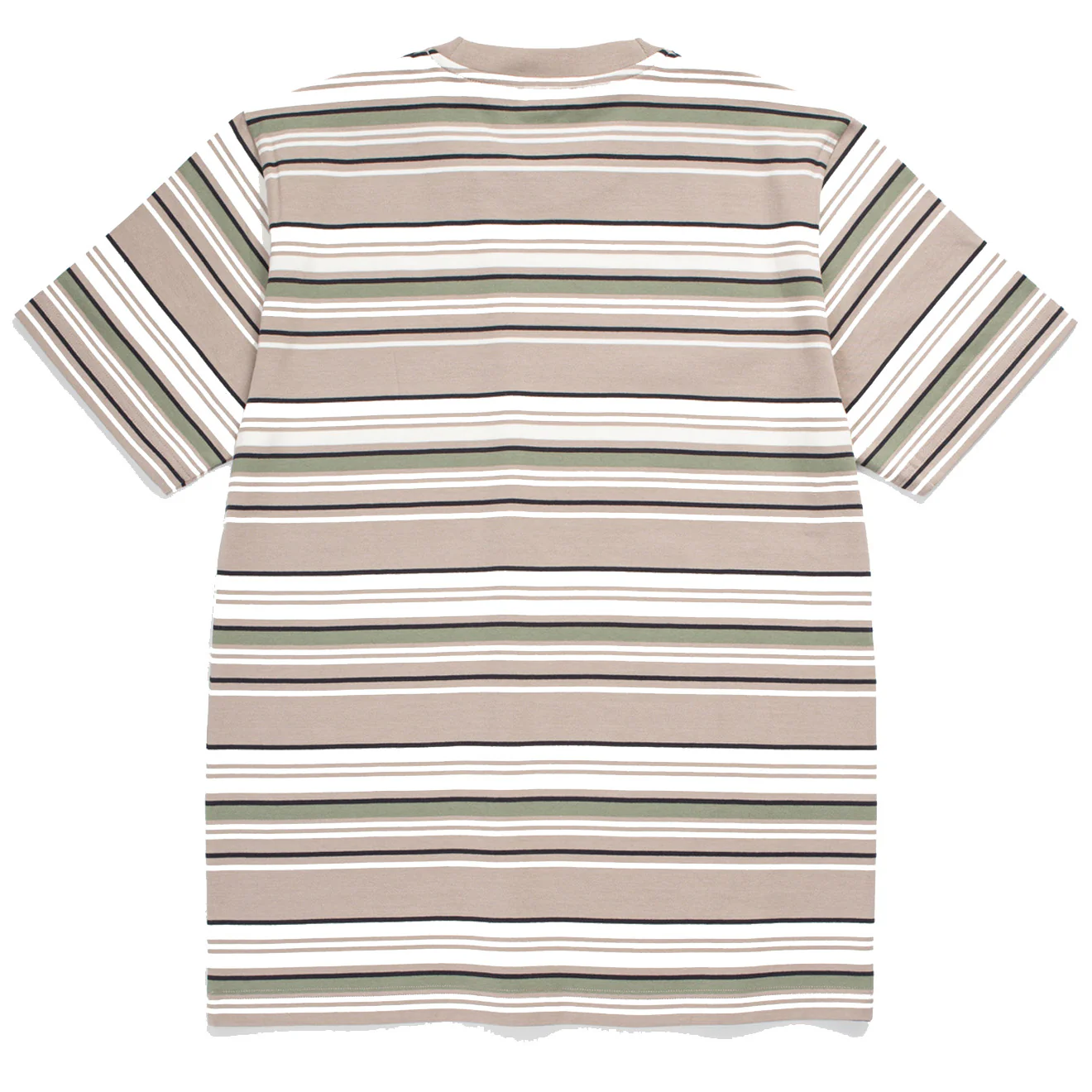 Norse Projects Johannes Weekend Stripe SS T-Shirt Light Khaki - Image 2