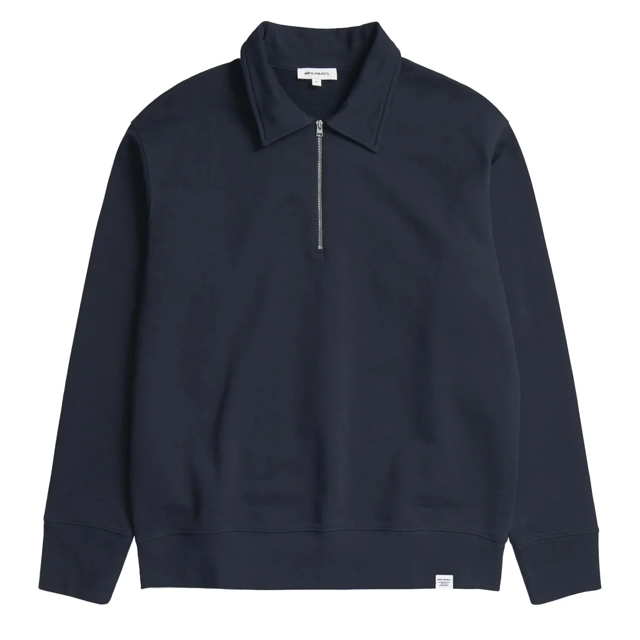 Norse Projects Ketel Relaxed Organic Half Zip Dark Navy