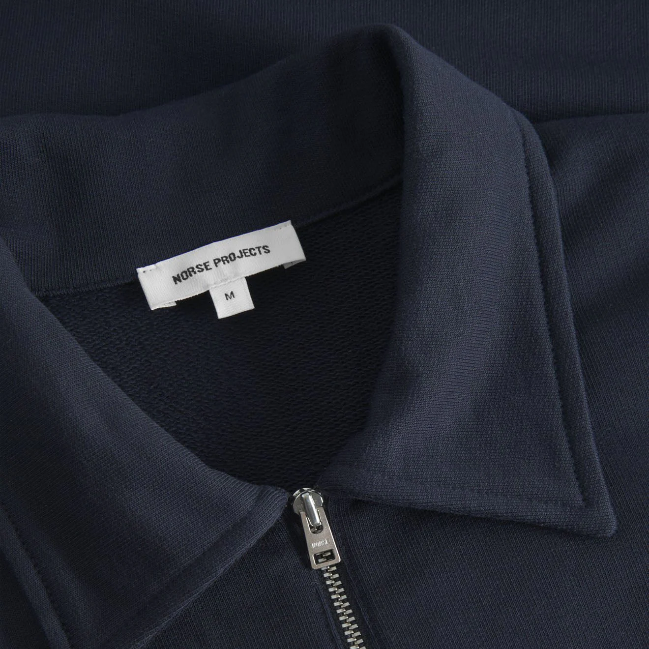 Norse Projects Ketel Relaxed Organic Half Zip Dark Navy - Image 2