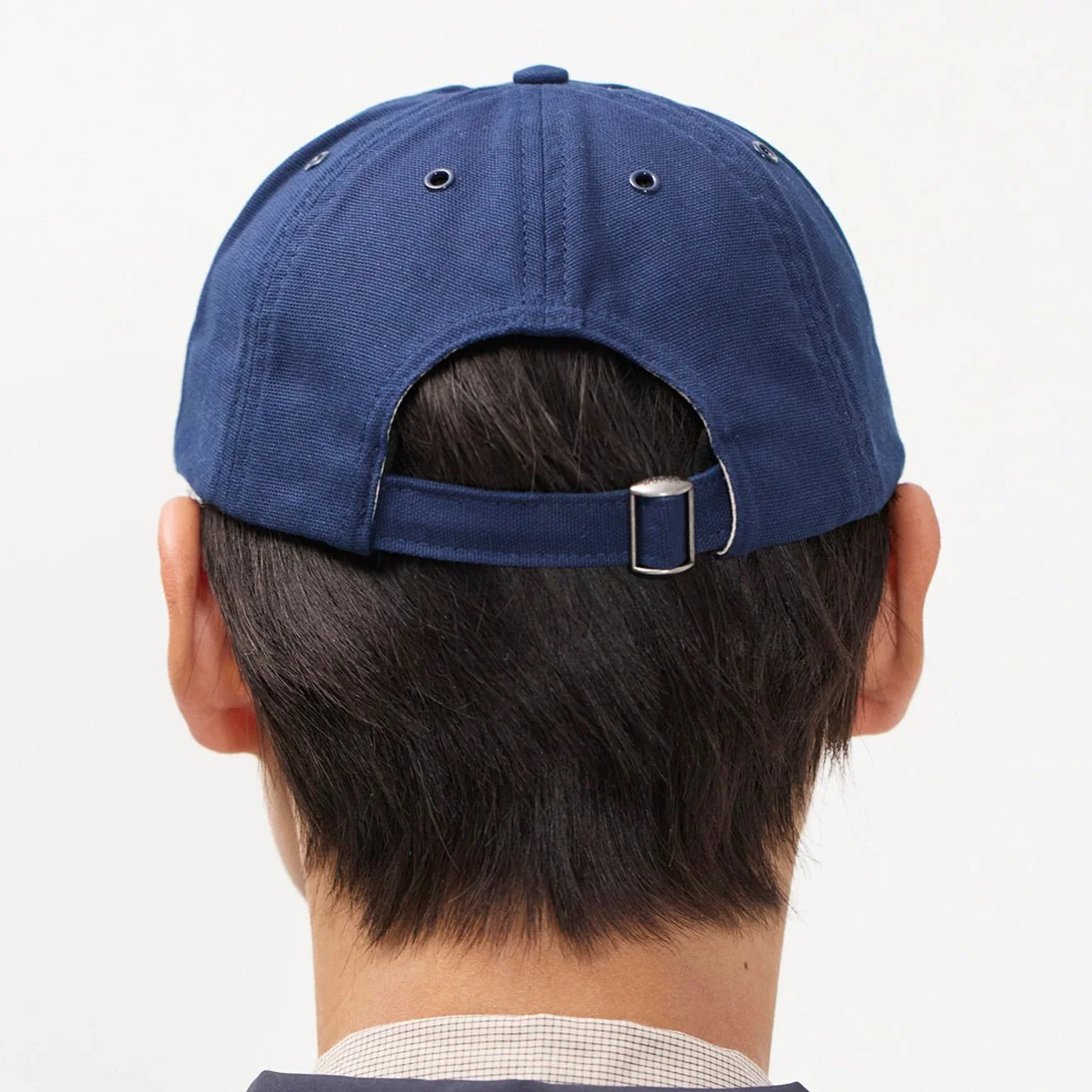 Norse Projects Light Canvas Felt N 8 Panel Cap Dark Navy - Image 3