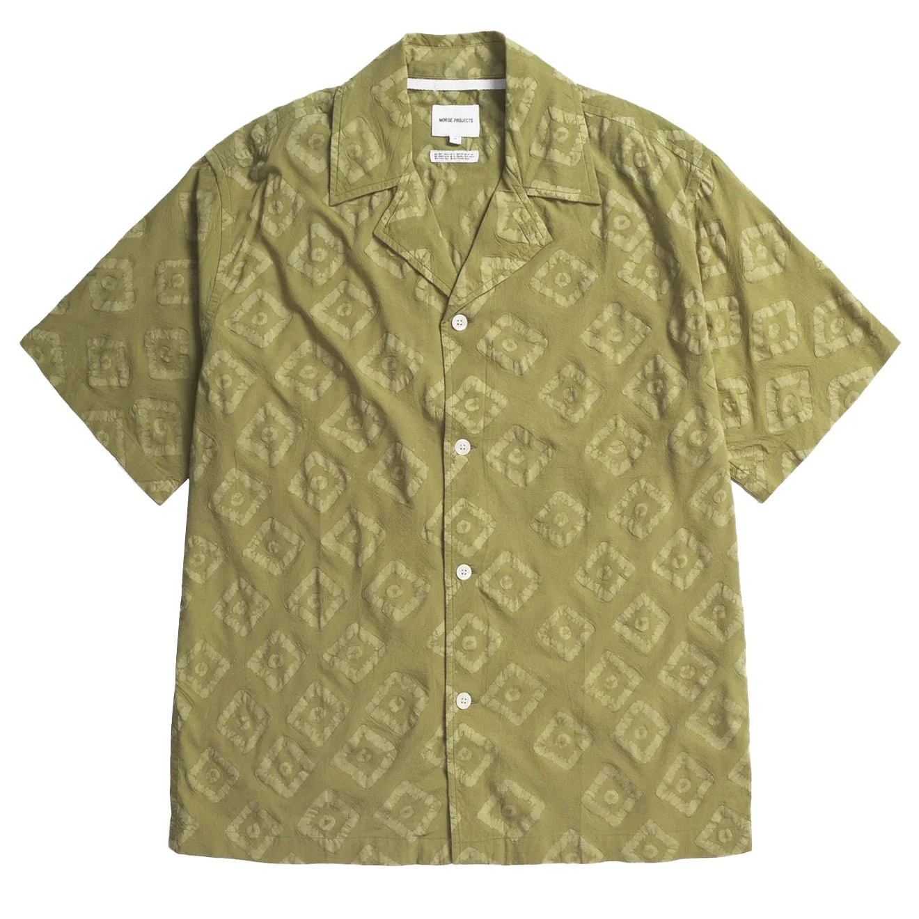 Norse Projects Mads Batik SS Shirt Moss Green