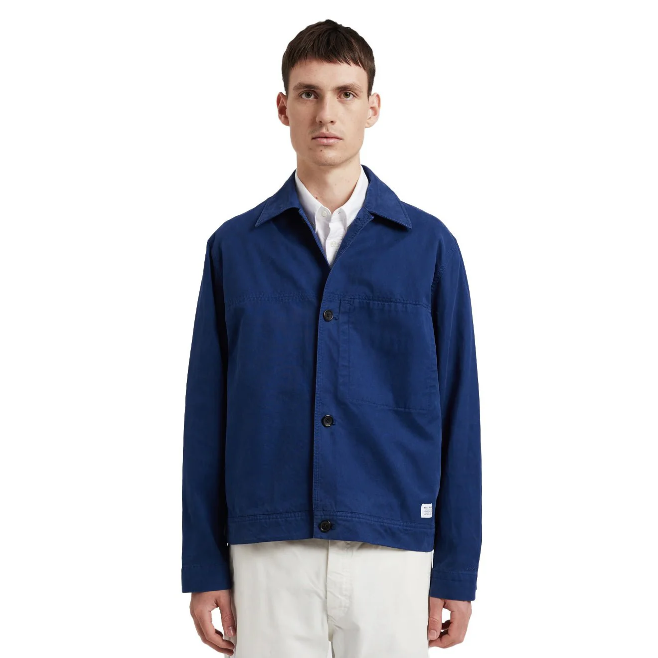 Norse Projects Marcus Canvas Overshirt Workwear Blue - Image 6