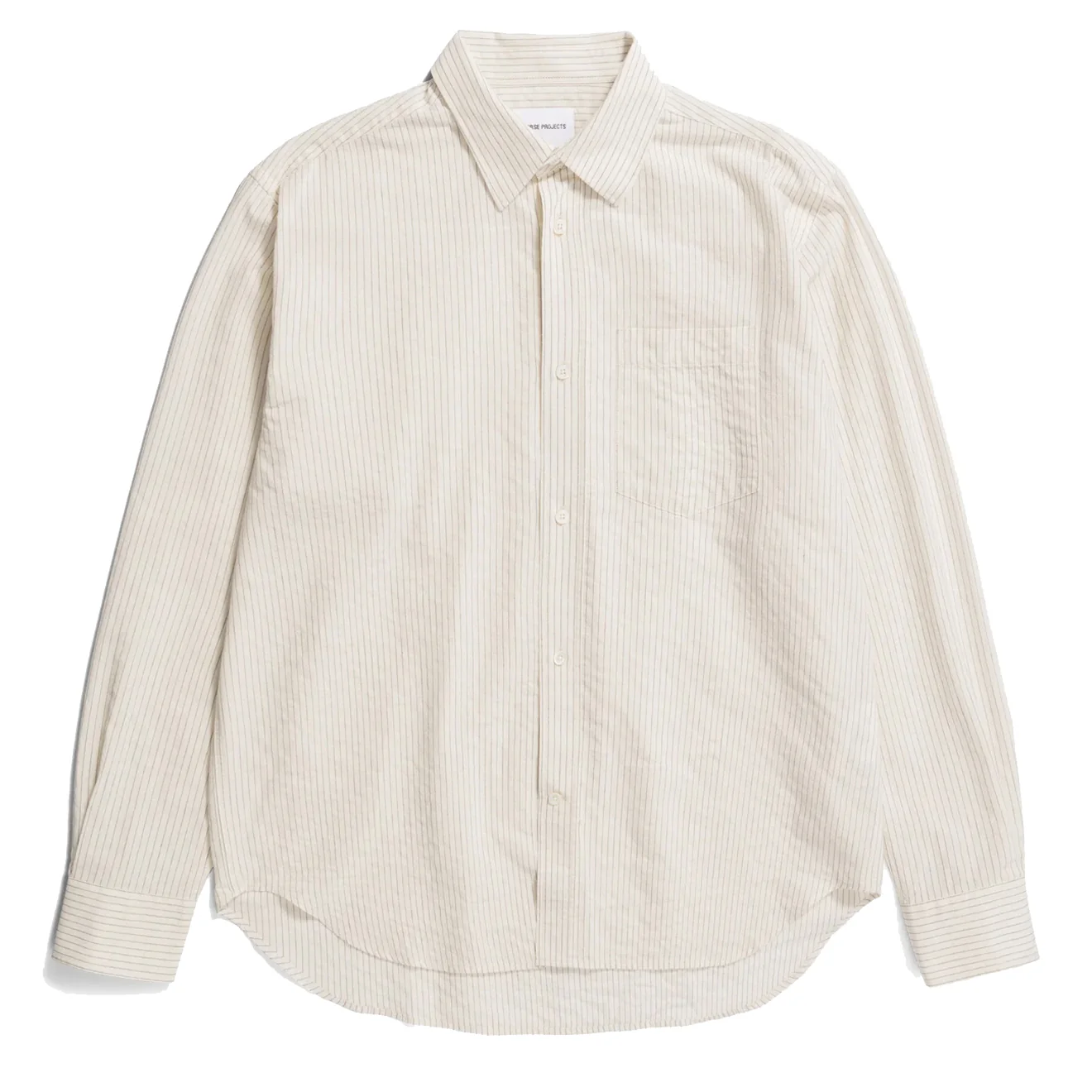 Norse Projects Mo Oversized Striped Shirt Ecru