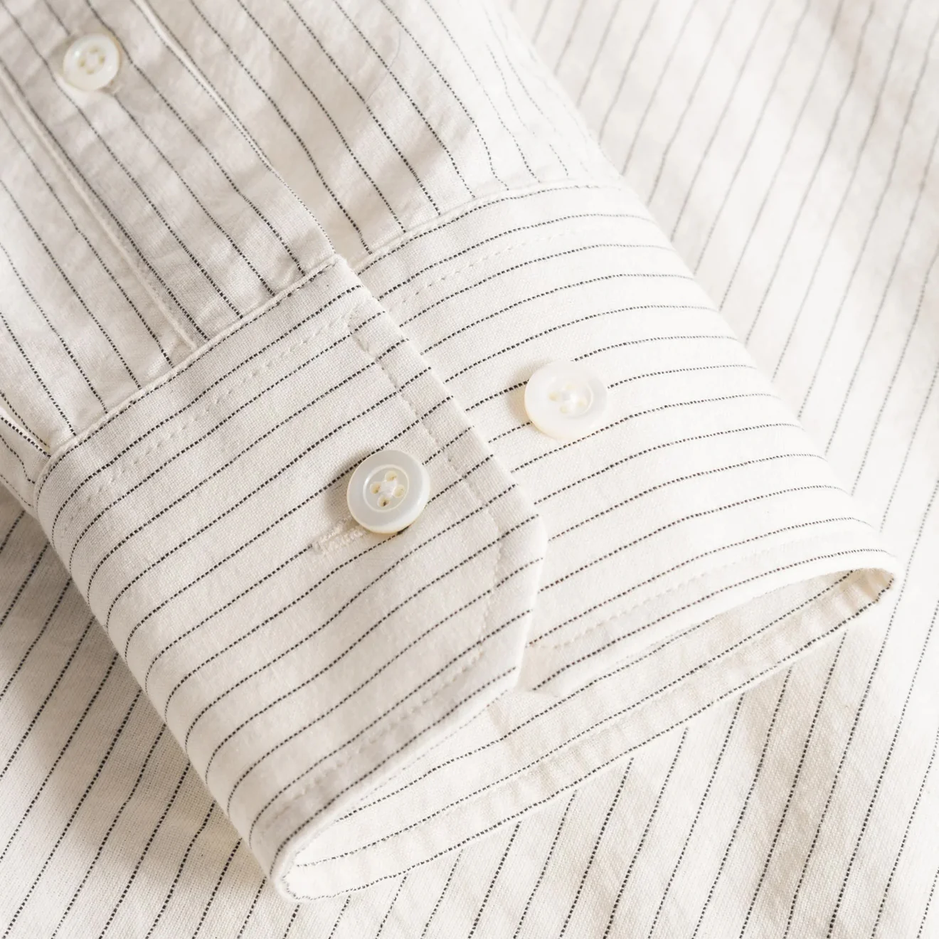 Norse Projects Mo Oversized Striped Shirt Ecru - Image 5