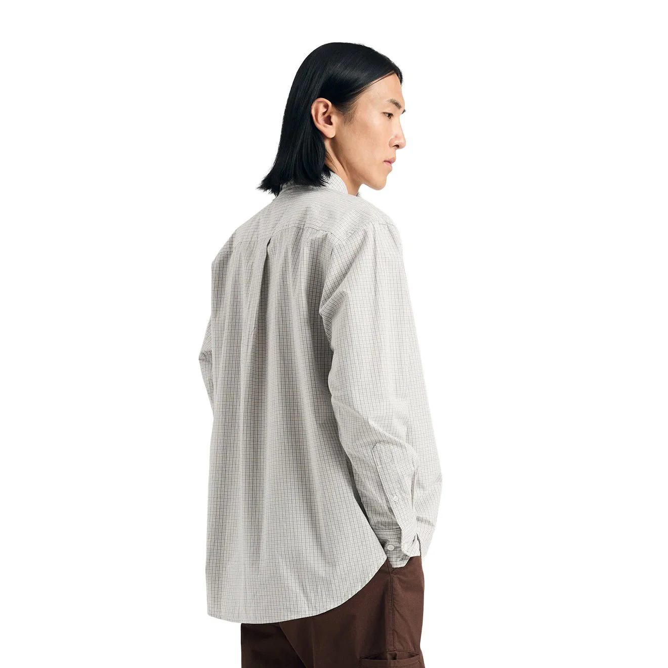 Norse Projects Ole Oversize Poplin Check Shirt Oatmeal - Image 7