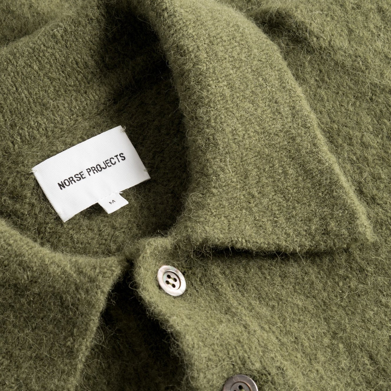 Norse Projects Rasmus Relaxed Brushed Polo Ivy Green - Image 3