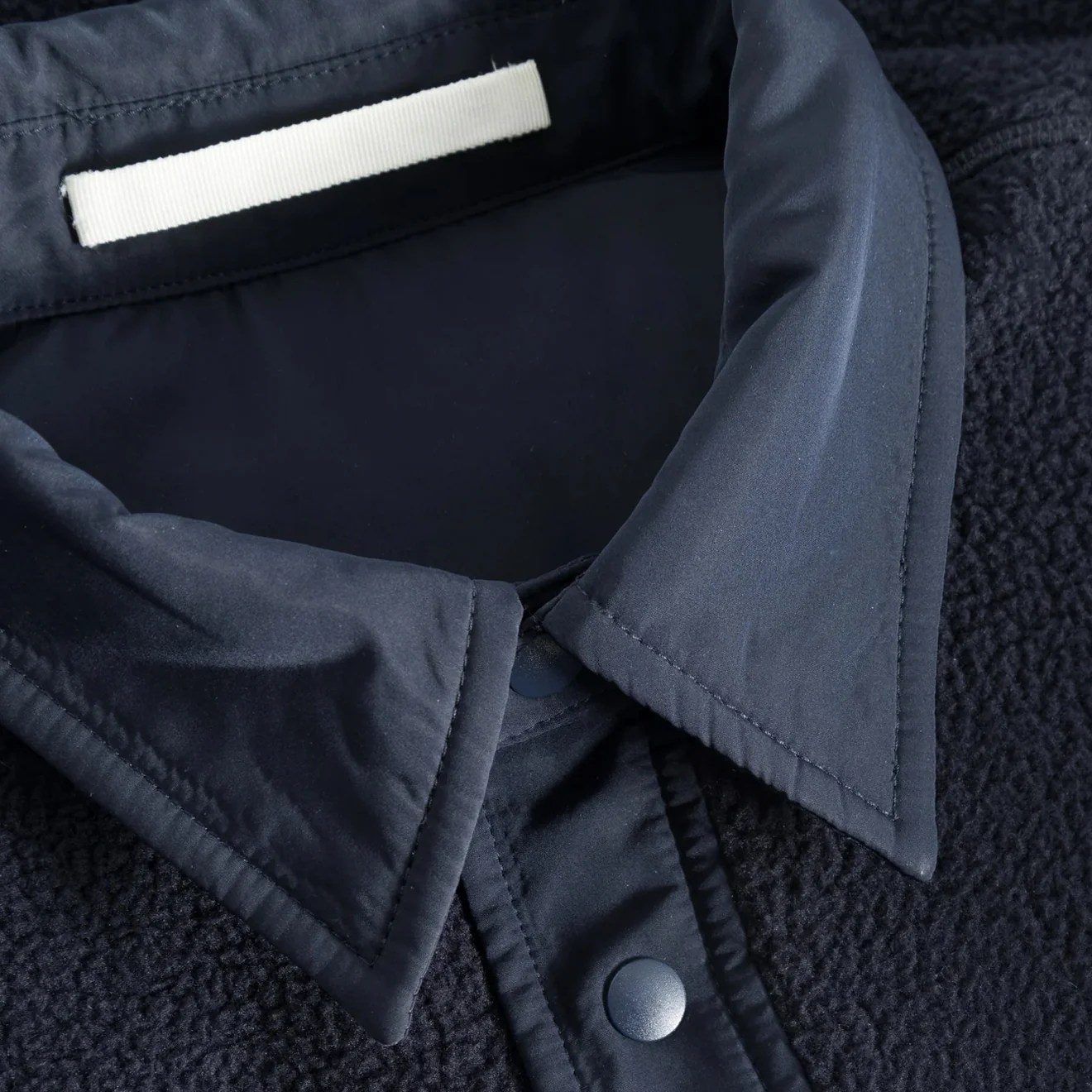 Norse Projects Ulrik Reversible Fleece Overshirt Dark Navy - Image 4