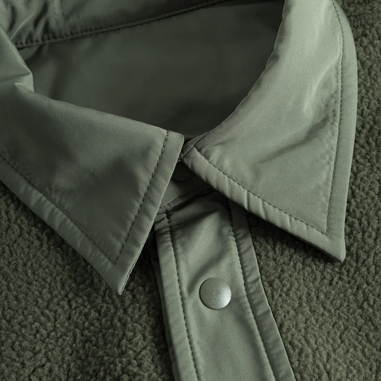 Norse Projects Ulrik Reversible Fleece Overshirt Ivy Green - Image 3