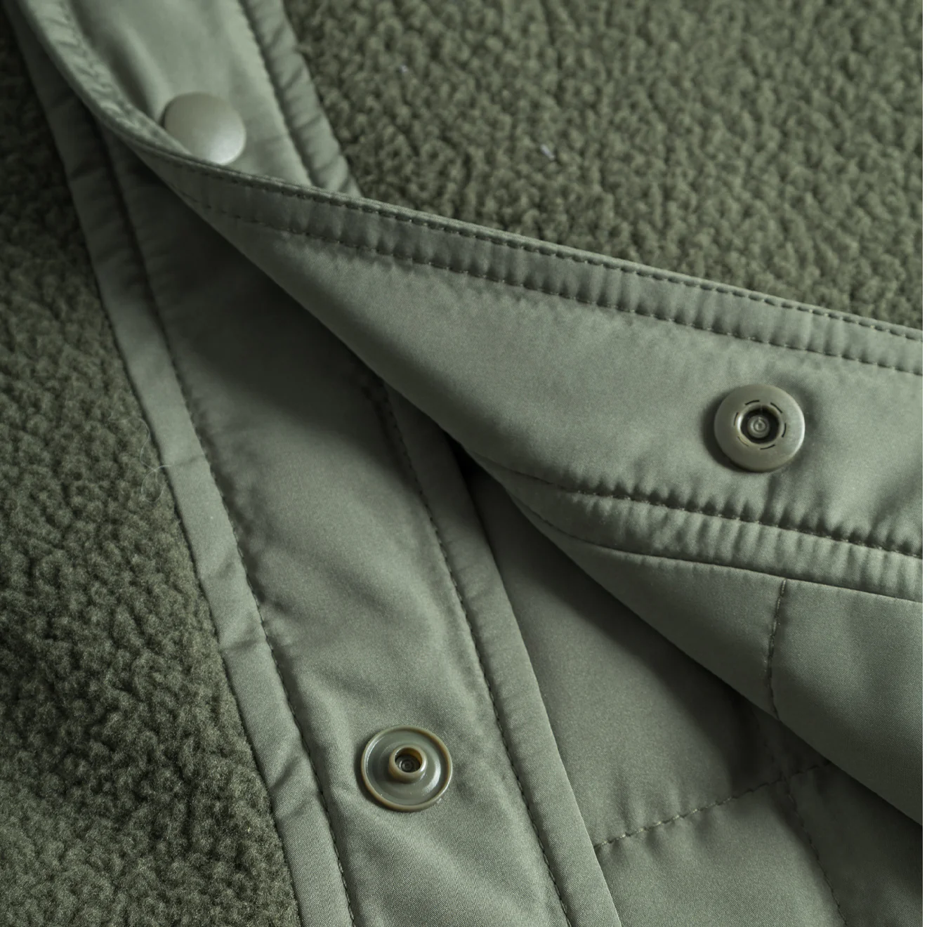 Norse Projects Ulrik Reversible Fleece Overshirt Ivy Green - Image 5