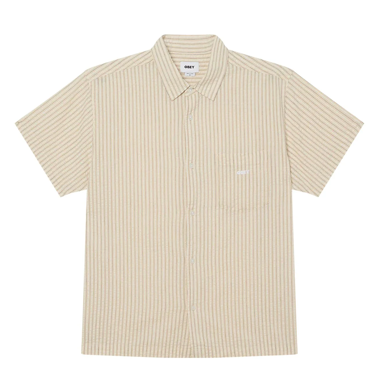 Obey Alan Woven S/S Shirt Unbleached Multi