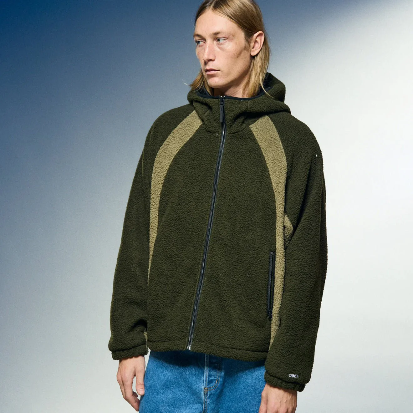 Obey Alta Fleece Jacket Rosin Multi - Image 5