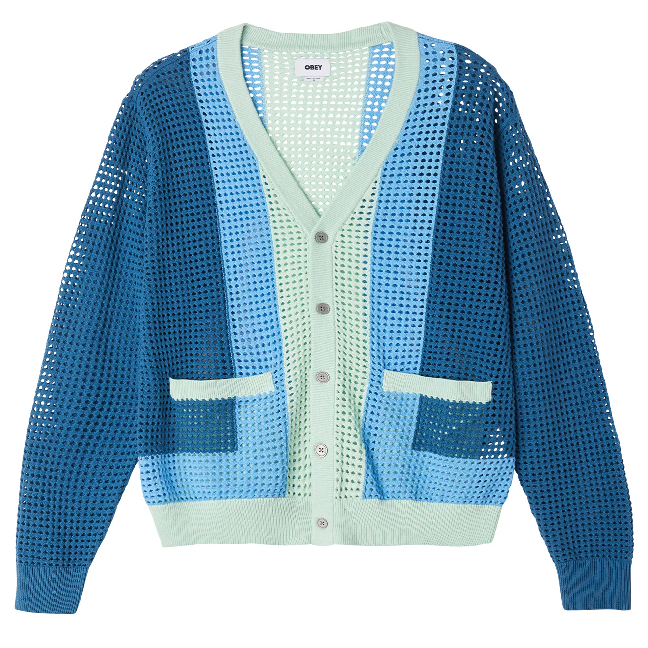Obey Andersons 60's Cardigan Coronet Blue Multi