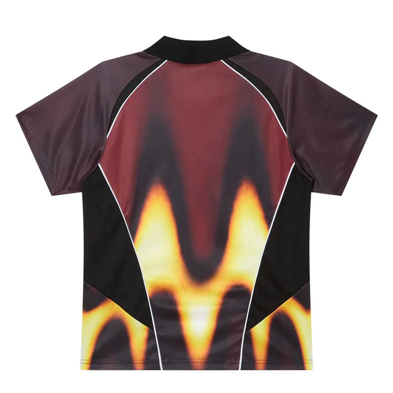 Obey Blurred Soccer Jersey T-Shirt Burnt Red Multi - Image 2