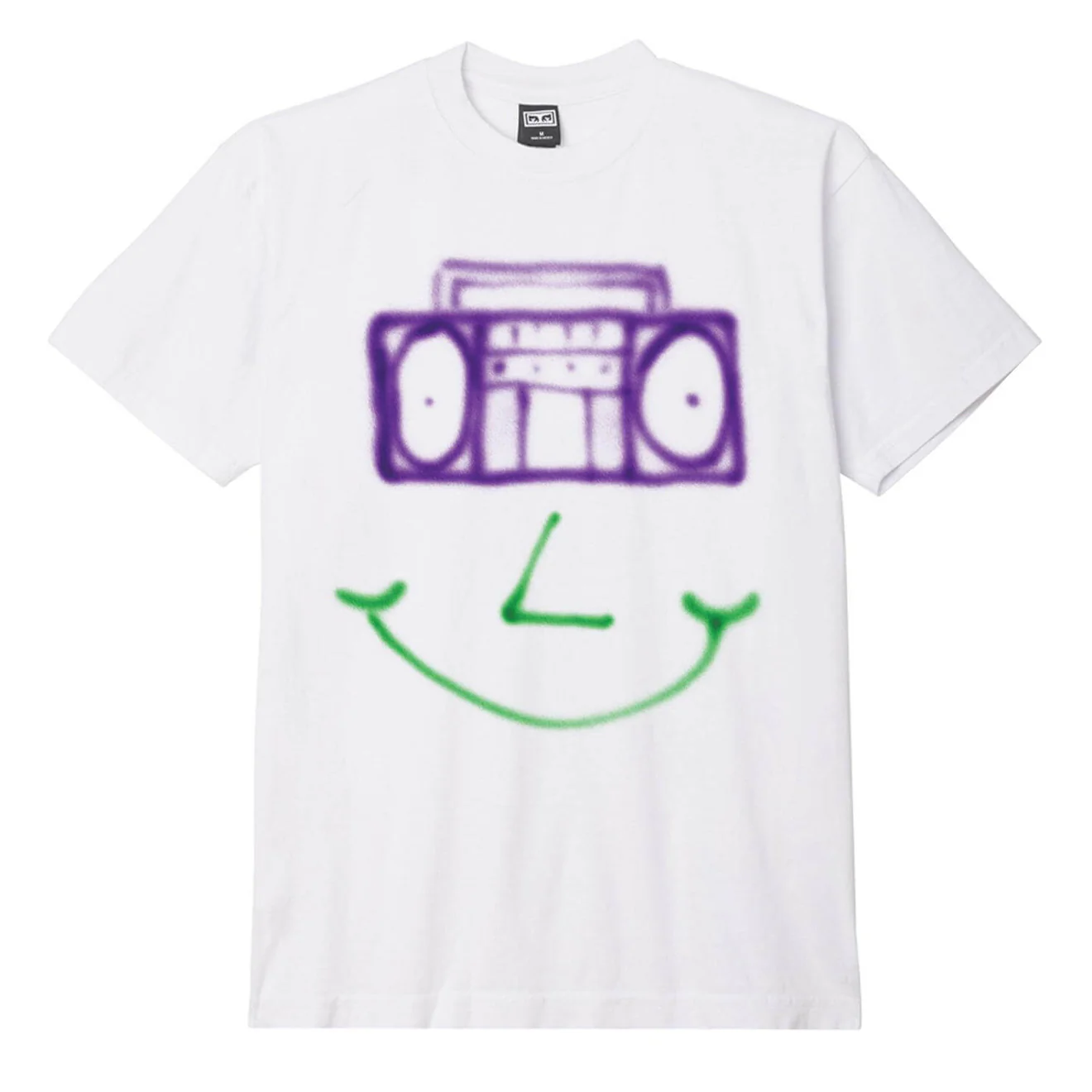 Obey Happy Boombox Tee White