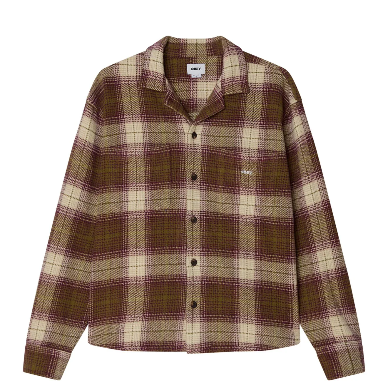 Obey Laurel Woven Knit Moss Green Multi