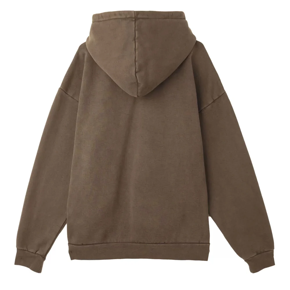 Obey Lowercase Pigment Zip Hoodie Java Brown - Image 2