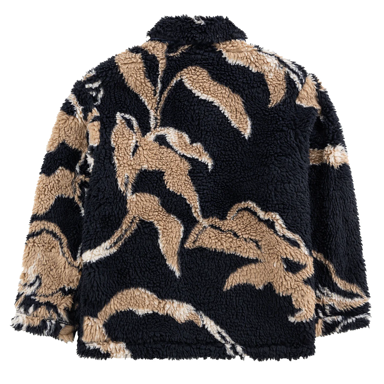 Obey Mushroom Sherpa Jacket Dark Navy Multi - Image 2