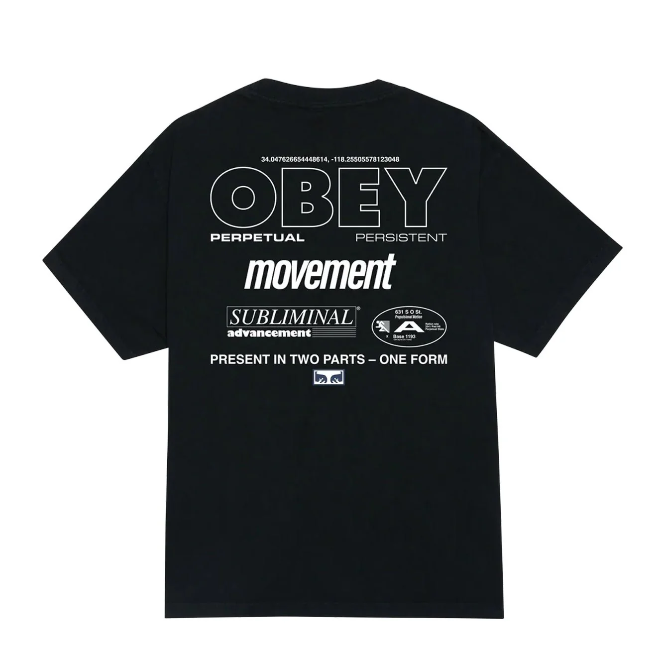 Obey Persistent Movement S/S Tee Pigment True Vintage Black - Image 2