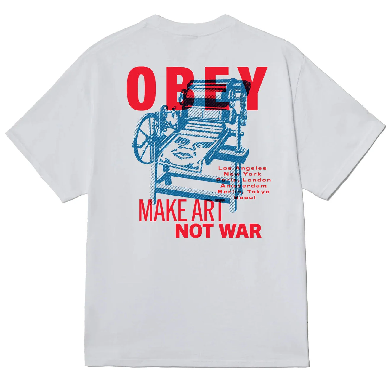 Obey Printing Press Make Art White - Image 2