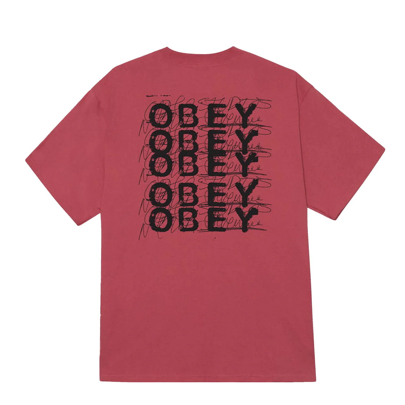 Obey Scribble S/S Tee Mineral Red - Image 2
