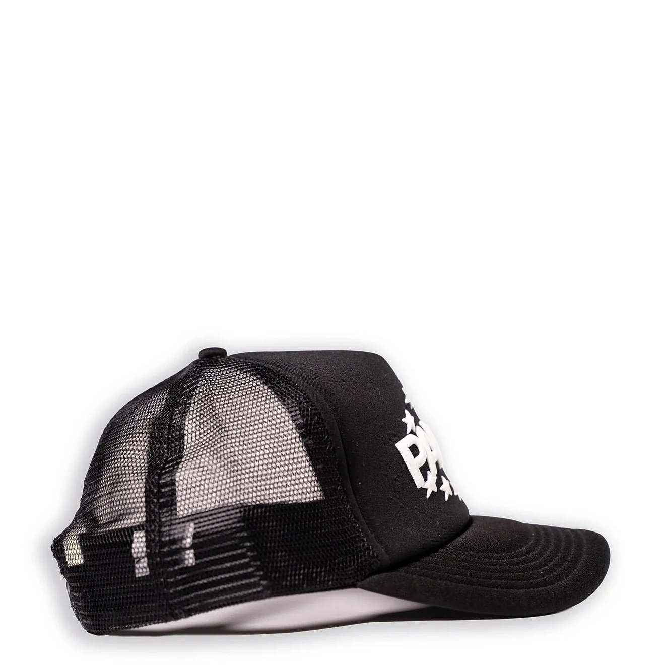Paired Constellation Puff Print Trucker Cap Black - Image 3