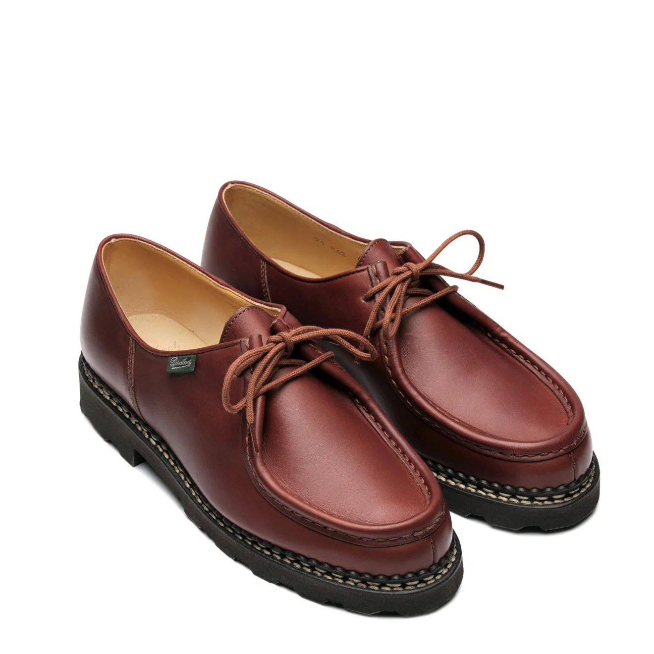 Paraboot Michael Shoe Smooth Brown Leather - Image 4